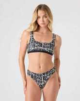 Geo Flower Sport Bralette Bikini Top