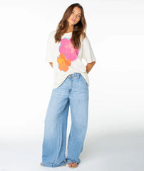 Flower Glow Oversized Tee