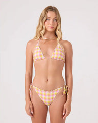 Check Me Out Tie Side Cheeky With Ruffle Edge Bikini Bottom