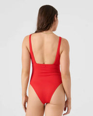 Rib Roxy Love Knot Peek A Boo One Piece Moderate Swimsuit