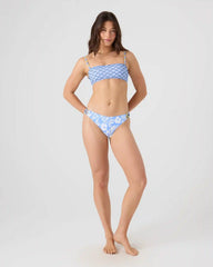 Golden Glow Lace Up Bandeau Bikini Top