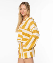 Rich Coast Striped Poncho