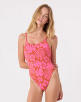 Sun Chasers Lattice One Piece Moderate Swimsuit