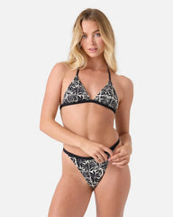 Geo Flower Fixed Triangle Bikini Top