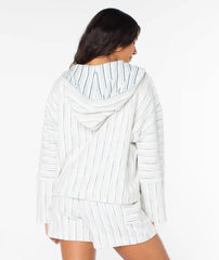 Rich Coast Striped Poncho
