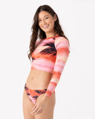 Palm Before The Storm Crop Rashguard