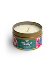 Hibiscus Wave Palm Tin Candle