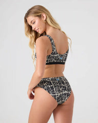Geo Flower Hipster Full Coverage Bikini Bottom