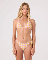 Check Me Out Mini Tiki Triangle With Ruffle Edge Bikini Top