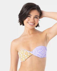 Sunshine State of Mind Reversible Bandeau Bikini Top