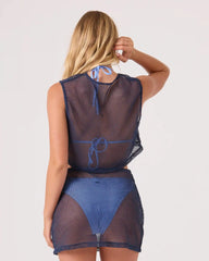 Don't Mesh With Me Crop Top Cover Up