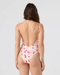 Cherry On Top Low Back One Piece Swimsuit