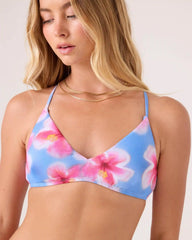 Hibiscus Daze Athletic Triangle Bikini Top