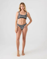 Geo Flower Hipster Full Coverage Bikini Bottom