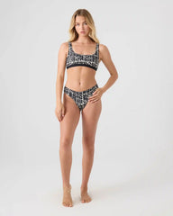 Geo Flower Hipster Full Coverage Bikini Bottom