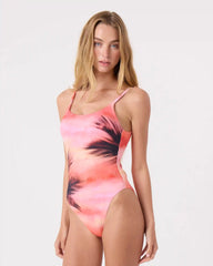 Palm Before The Storm Low Back One Piece Moderate Swimsuit