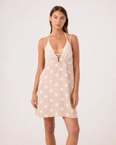 Puka Dots Plunge Dress Cover Up