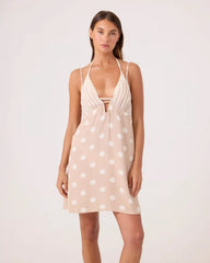 Puka Dots Plunge Dress Cover Up