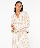 Rich Coast Striped Poncho