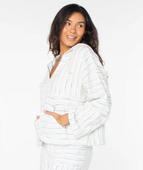 Rich Coast Striped Poncho