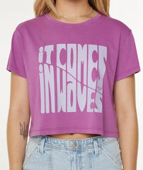 Comes In Waves Cropped Boxy Tee