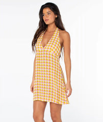 Beach Day Gingham Mini Dress