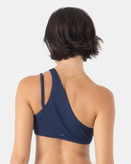 Rib Roxy Love Asymmetrical Bralette Bikini Top