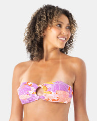 Bell Bottom Blooms Ring Bandeau Bikini Top