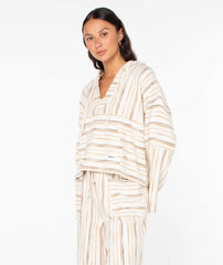 Rich Coast Striped Poncho