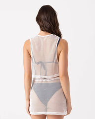 Don't Mesh With Me Crop Top Cover Up