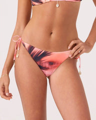 Palm Before The Storm Tie Side Cheeky Bikini Bottom
