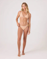 Check Me Out Tie Side Cheeky With Ruffle Edge Bikini Bottom