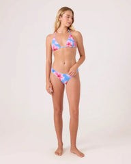 Hibiscus Daze Mini Tiki Triangle With Merrow Edge Bikini Top