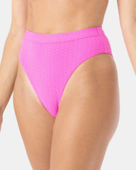 Haleiwa Banded High Waist Moderate Bikini Bottom