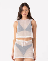 Don't Mesh With Me Crop Top Cover Up