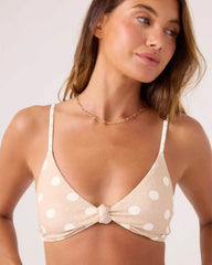 Puka Dots Knot Bralette Bikini Top