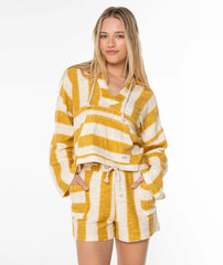 Rich Coast Striped Poncho