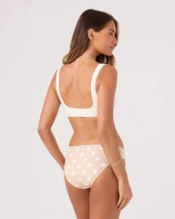 Puka Dots Square Neck Bralette Bikini Top