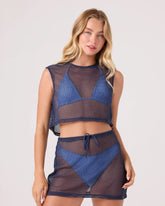 Don't Mesh With Me Crop Top Cover Up