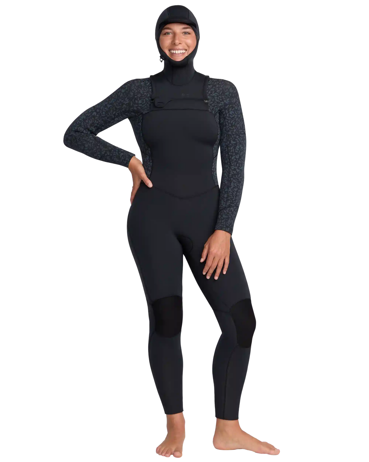 5/4mm Swell Natural Hooded Front Zip Wetsuit