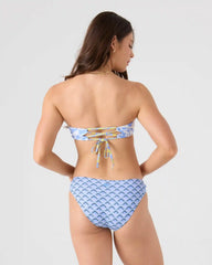 Golden Glow Lace Up Bandeau Bikini Top