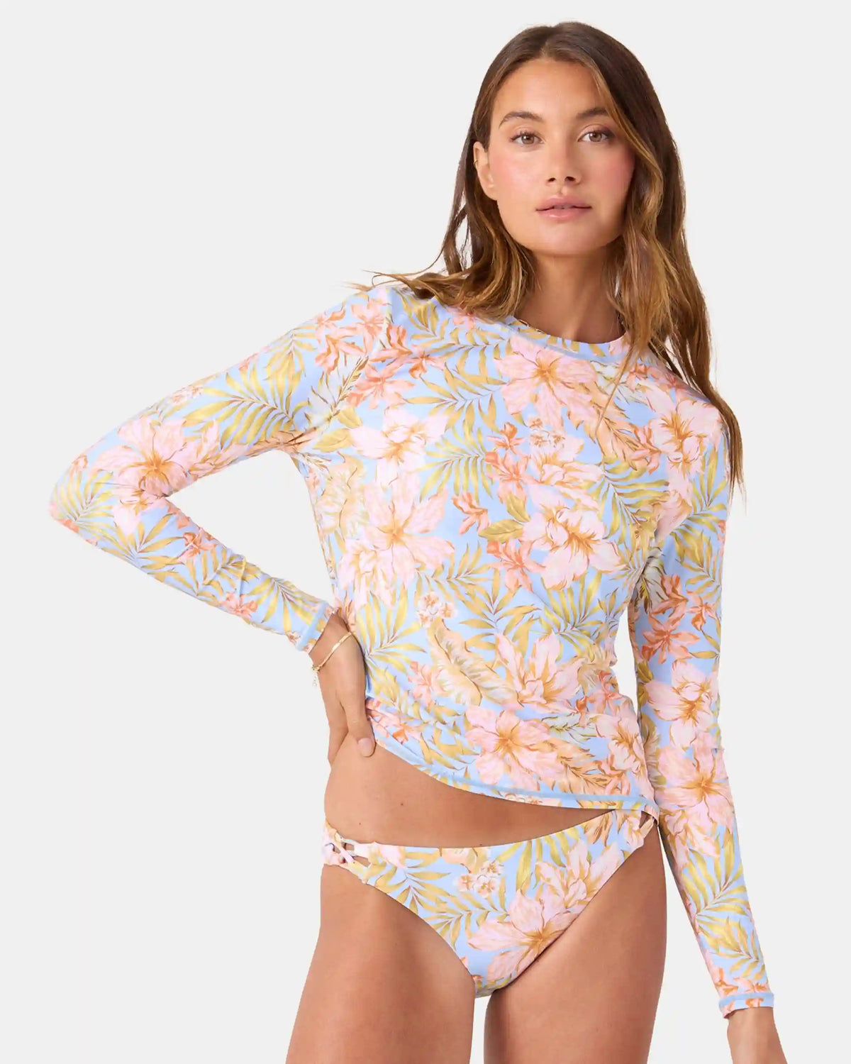 Tropical Sea Skippin Long Sleeve Rashguard