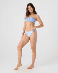 Golden Glow Lace Up Bandeau Bikini Top