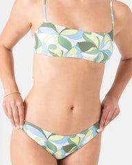 Surf Break Shirred Hipster Cheeky Bikini Bottom