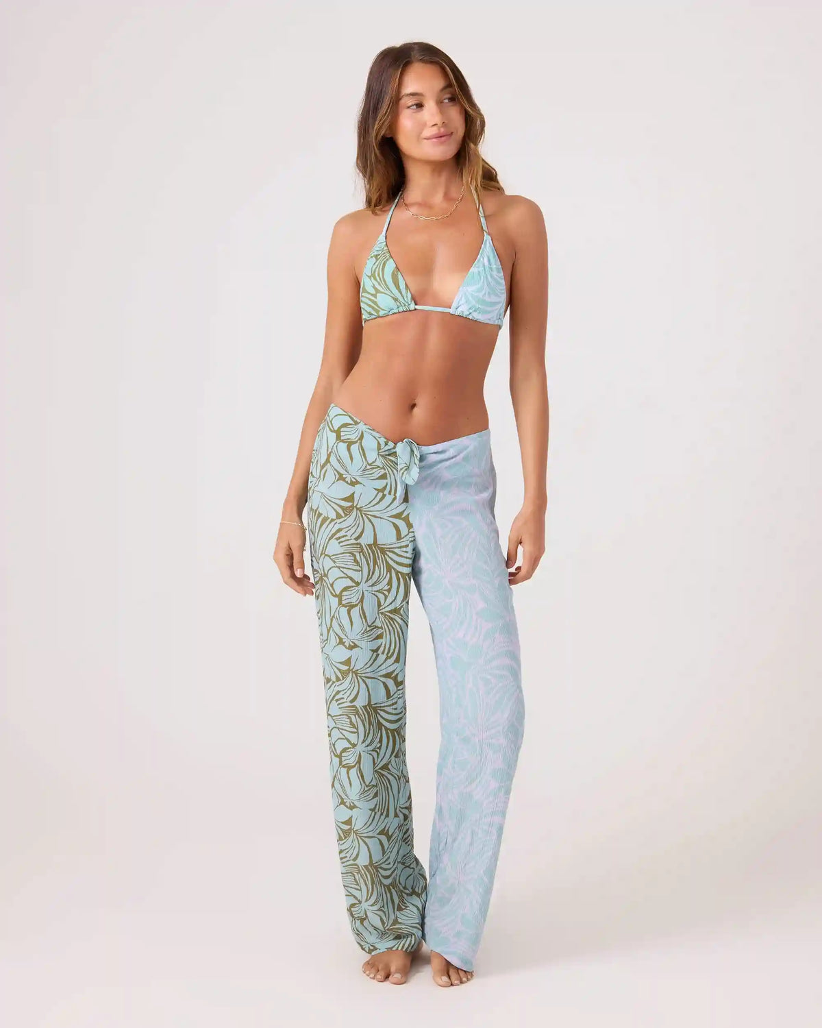 Sea Bloom Front Tie Pant