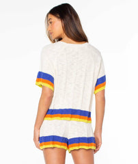 Cabana Club Tee Stripe Top