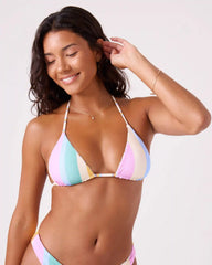Go My Way Reversible Mini Tiki Triangle Bikini Top