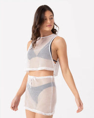 Don't Mesh With Me Crop Top Cover Up