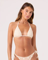 Puka Dots Mini Tiki Triangle Bikini Top