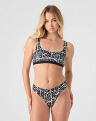 Geo Flower Hipster Full Coverage Bikini Bottom